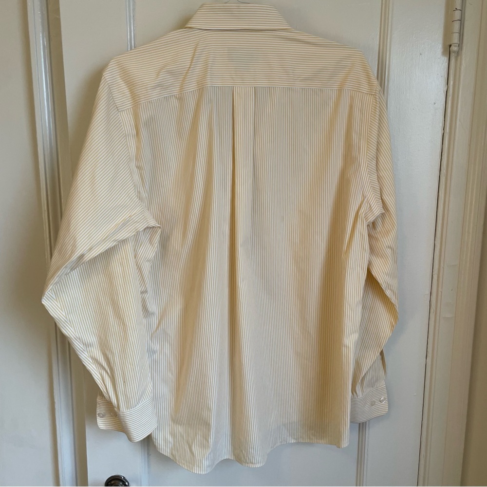 Eddie Bauer Yellow & White Striped Button-Down Collared Long Sleeve Shirt - L - Picture 6 of 12